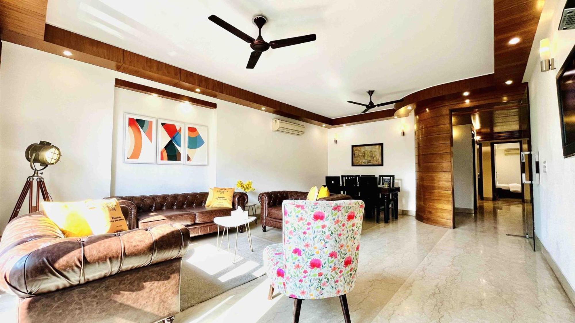 Olive Service Apartments - Greater Kailash New Delhi Kamer foto